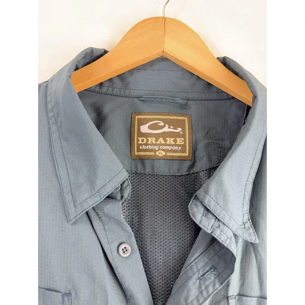 Drake Shirt Mens XL Long Sleeve SolShield Vented Fishing‎ Outdoor Performance